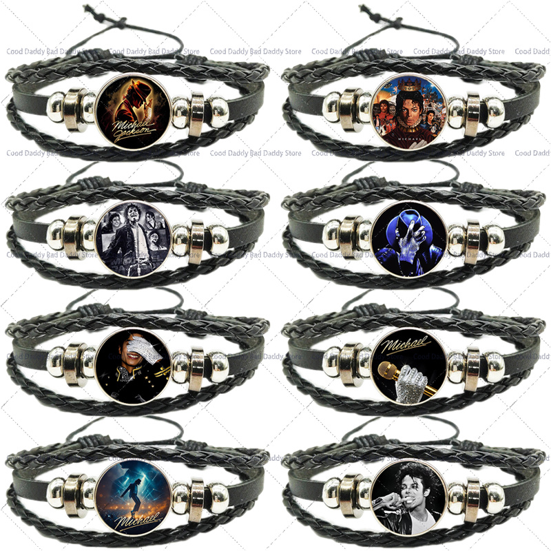 Vinyl Figure Blank - Michael Jackson Handgewebtes Armband für Männer
