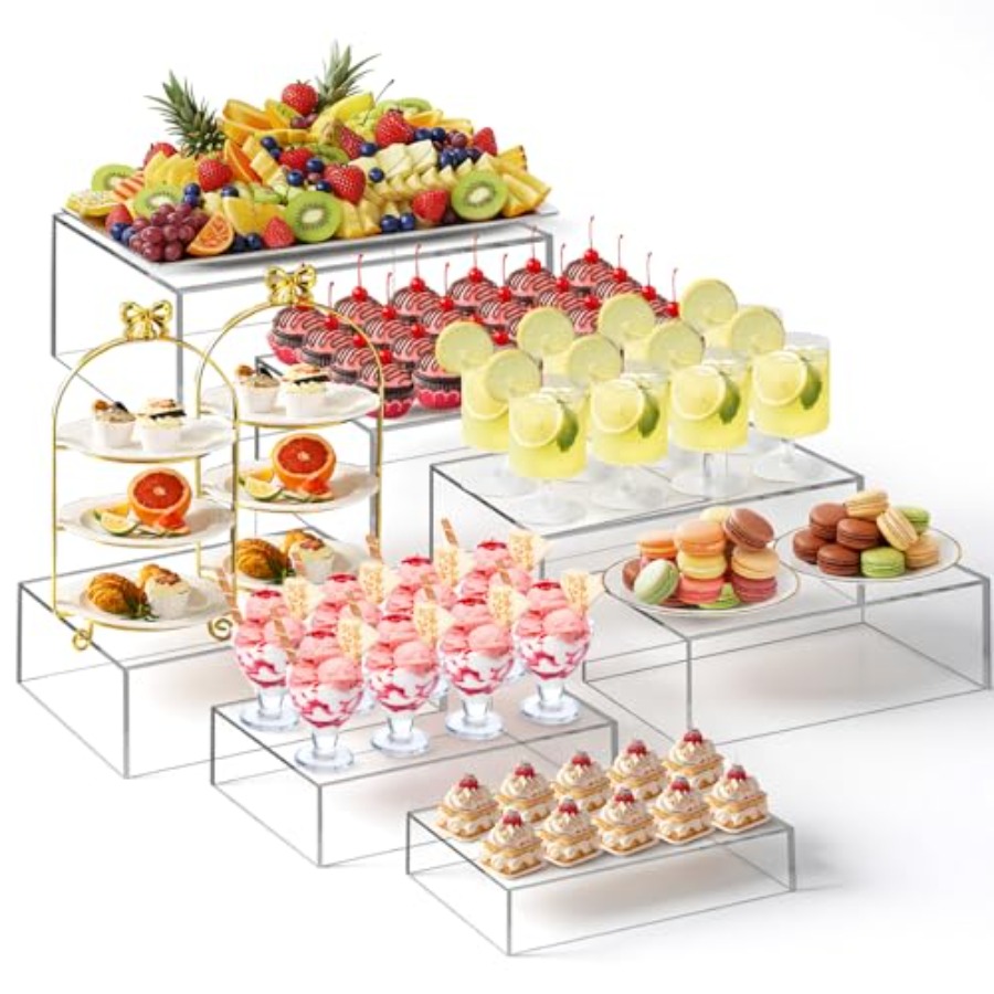 7-teiliges Extra Großes Buffet – Display Risers Set Bewertung und Preis