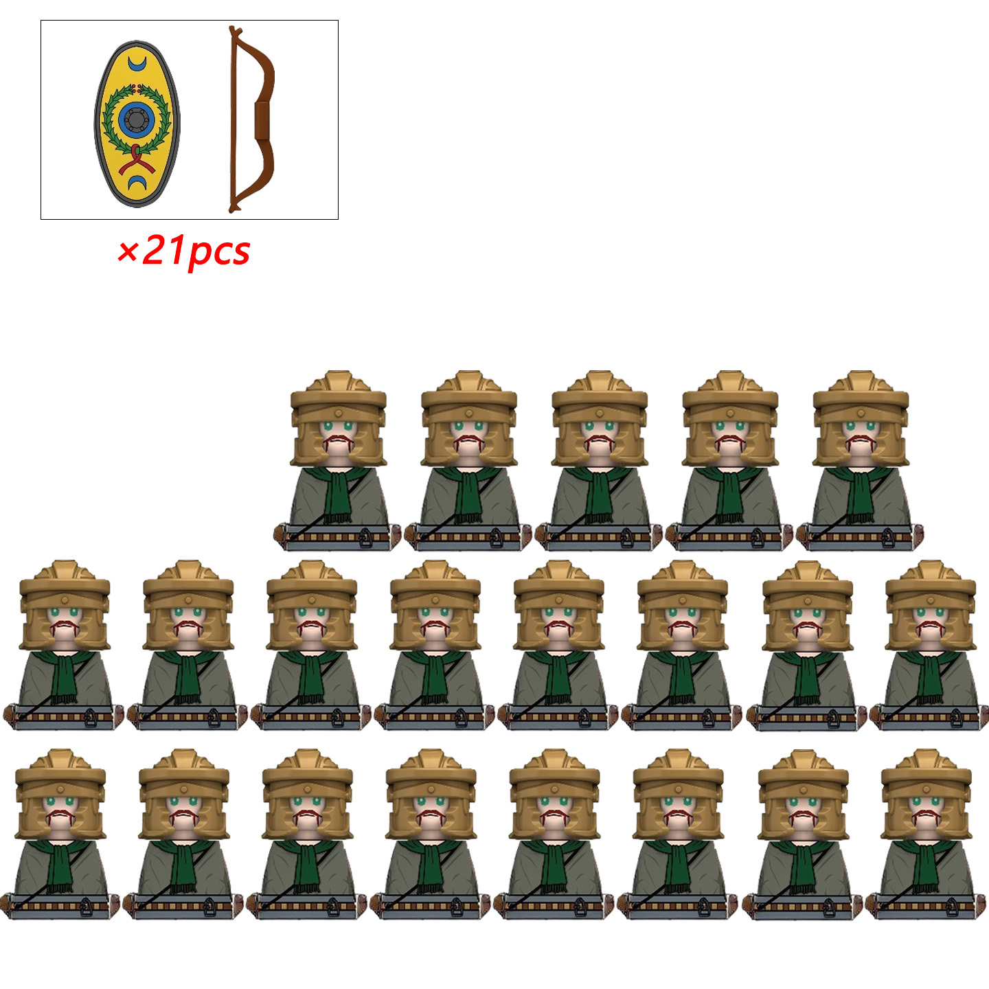 21 stücke MOC Kreative Mittela – Lego Minifigure Holder Bewertung und Preis