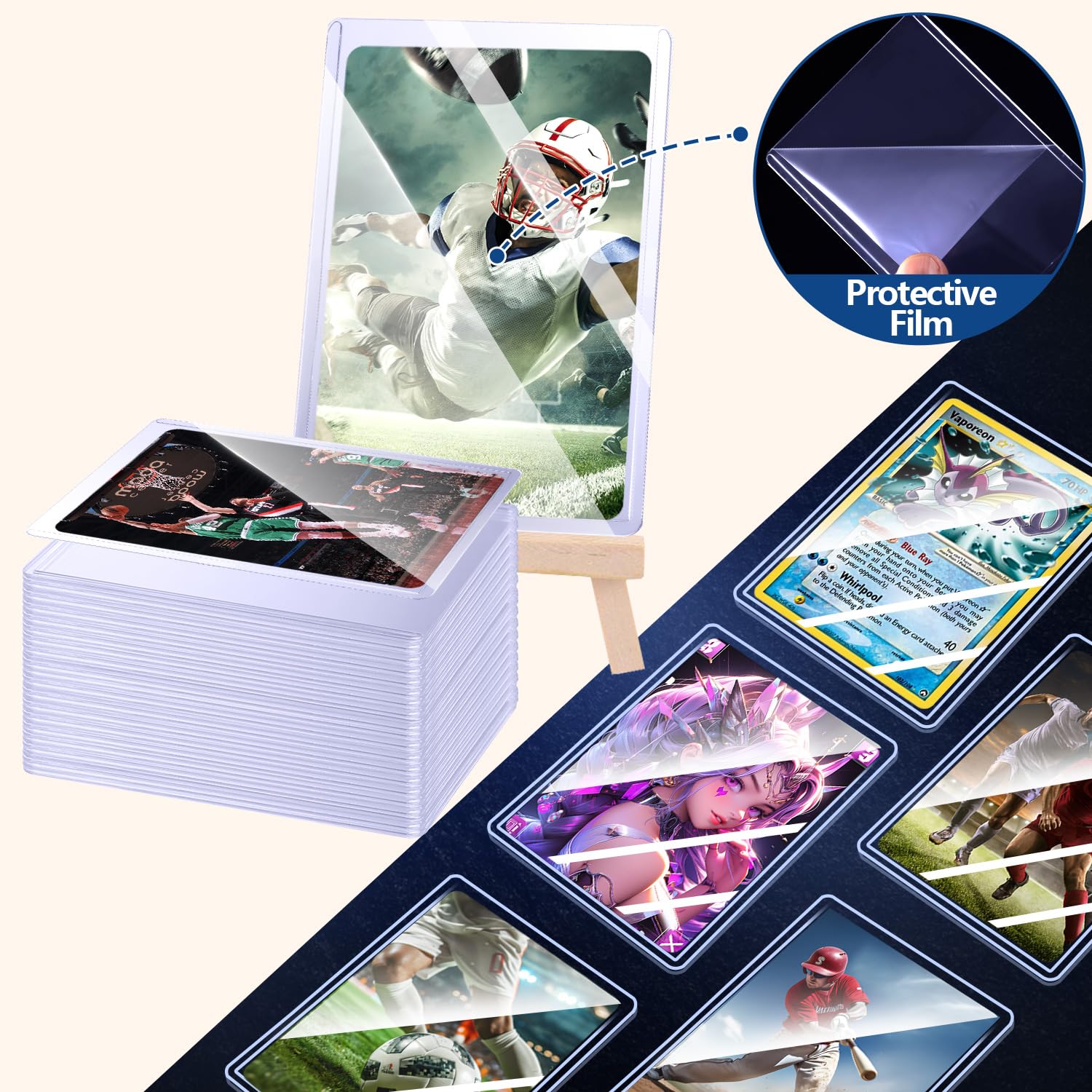 25–50 Stück harte Kartenhüllen – Card Penny Sleeve Bewertung und Preis
